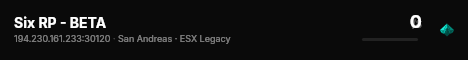 Six RP - BETA live status badge
