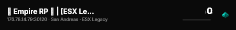 👑 Empire RP 👑 | [ESX Legacy] live status badge