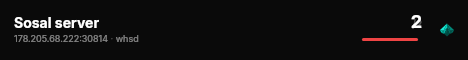 Sosal server live status badge