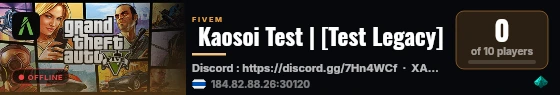  Kaosoi Test | [Test Legacy] live status badge