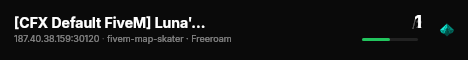 [CFX Default FiveM] Luna's server live status badge