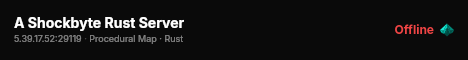 A Shockbyte Rust Server live status badge