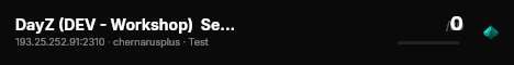 DayZ (DEV - Workshop)  Server live status badge