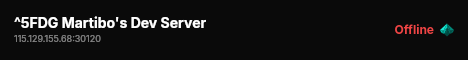 ^5FDG Martibo's Dev Server live status badge