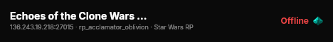 Echoes of the Clone Wars | Hauptserver | Galactic Unity | Playt live status badge