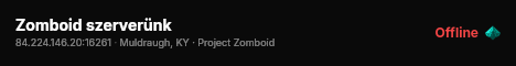 Zomboid szerverünk live status badge
