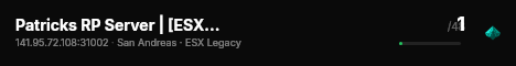 Patricks RP Server | [ESX Legacy] live status badge