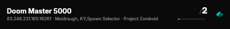 Doom Master 5000 live status badge