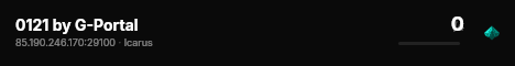 0121 by G-Portal live status badge