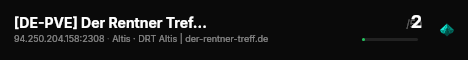 [DE-PVE] Der Rentner Treff EXILE ALTIS New Custom live status badge