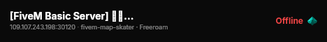 [FiveM Basic Server] 𝟑𝒁 𝐒𝐓𝐎𝐑𝐄 live status badge
