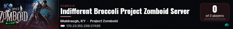 Indifferent Broccoli Project Zomboid Server live status badge