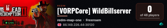 [VORPCore] WildBillserver live status badge