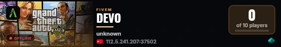 DEVO live status badge