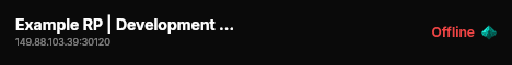 Example RP | Development Version 1.0 live status badge