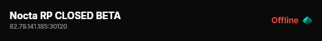 Nocta RP CLOSED BETA live status badge