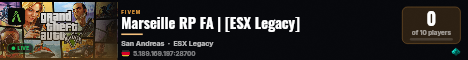 Marseille RP FA | [ESX Legacy] live status badge