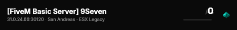 [FiveM Basic Server] 9Seven live status badge