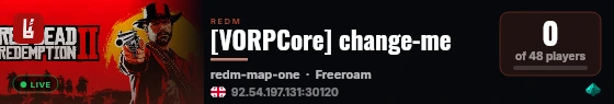 [VORPCore] change-me live status badge