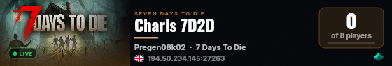 Charls 7D2D live status badge