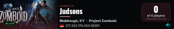 Judsons live status badge