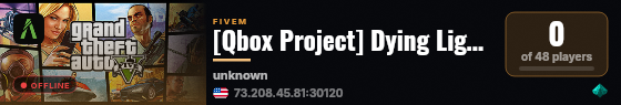 [Qbox Project] Dying Light RP live status badge