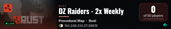 DZ Raiders - 2x Weekly live status badge