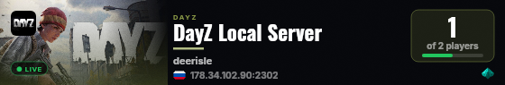 DayZ Local Server live status badge