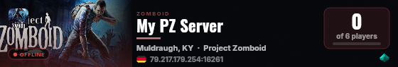 My PZ Server live status badge