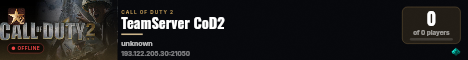 TeamServer CoD2 live status badge