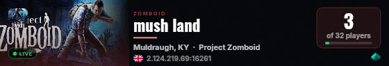 mush land live status badge
