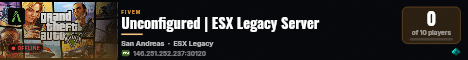 Unconfigured | ESX Legacy Server live status badge
