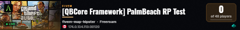 [QBCore Framework] PalmBeach RP Test live status badge