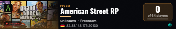 American Street RP live status badge