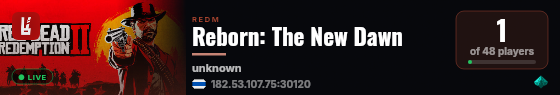 Reborn: The New Dawn live status badge
