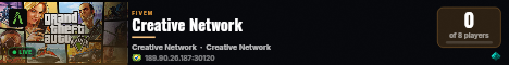 Creative Network live status badge
