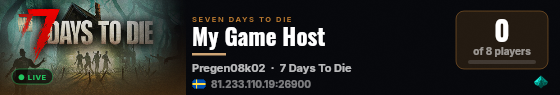 My Game Host live status badge