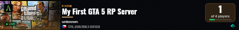 My First GTA 5 RP Server live status badge