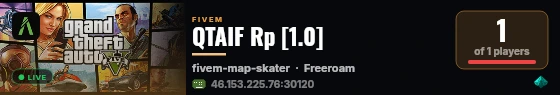 QTAIF Rp [1.0] live status badge