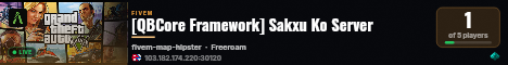 [QBCore Framework] Sakxu Ko Server live status badge