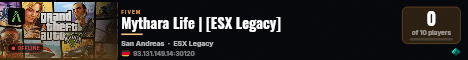 Mythara Life | [ESX Legacy] live status badge