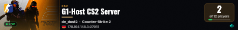 G1-Host CS2 Server live status badge