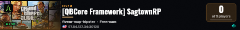 [QBCore Framework] SagtownRP live status badge