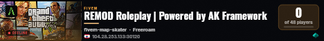 REMOD Roleplay | Powered by AK Framework live status badge