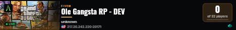 Ole Gangsta RP - DEV live status badge