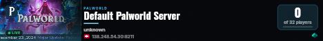 Default Palworld Server live status badge