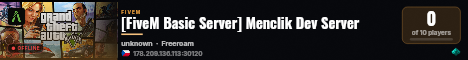 [FiveM Basic Server] Menclik Dev Server live status badge