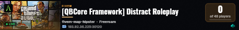 [QBCore Framework] Distract Roleplay live status badge