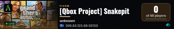 [Qbox Project] Snakepit live status badge