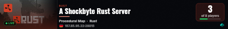 A Shockbyte Rust Server live status badge